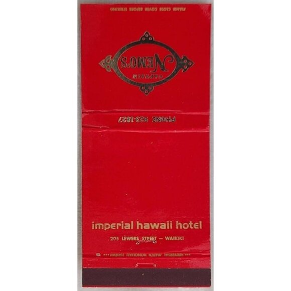 Captain Nemo’s Honolulu Hawaii Matchbook Cover Waikiki Discotheque Engine Room - Picture 2 of 4